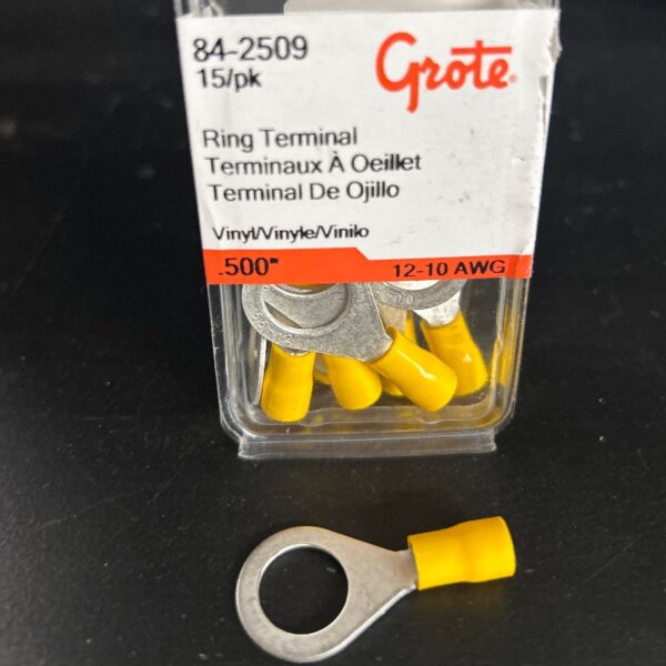 TERMINAL ROND 12-10 GA TROU 5/16 - 3/8 PO PAQUET 15