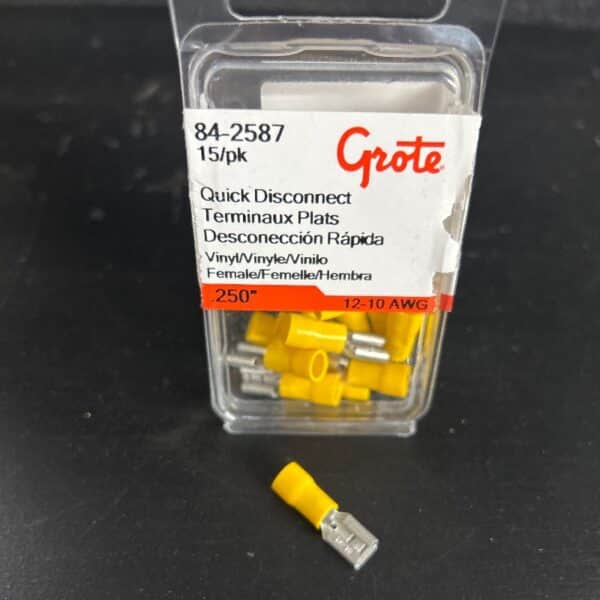 TERMINAL PLAT 12-10 GA FEMELLE PVC PAQUET 15