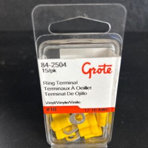 TERMINAL ROND 12-10GA TROU 8-10 PVC PAQUET 15