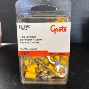 TERMINAL ROND 12-10 GA TROU 3/8 PO PVC PAQUET 100
