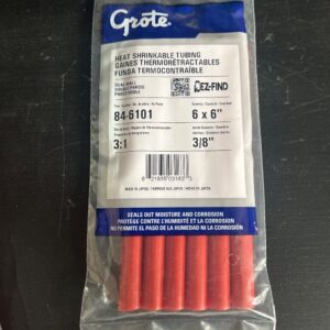 SHRINK/TUBE FONDANT ROUGE 3/8 X 6 PO (12-8GA) (PK 6)