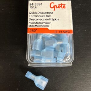 TERMINAL PLAT 16-14GA MALE NYLON PAQUET DE 15