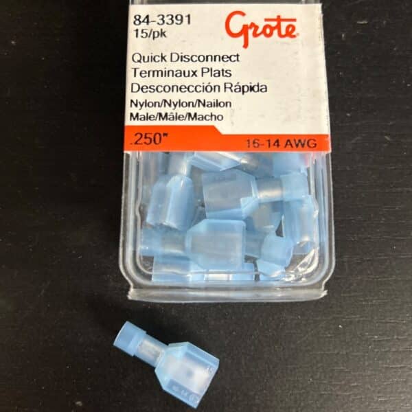 TERMINAL PLAT 16-14GA MALE NYLON PAQUET DE 15