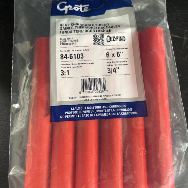 SHRINK/ TUBE FONDANT 3/4 X 6 PO ROUGE (4-2/0 GA)