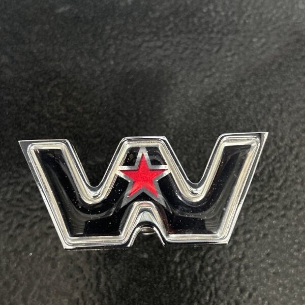 BOUTON LOGO WESTERN STAR NOIR ET CHROME