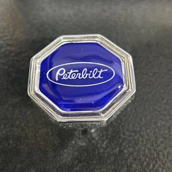 BOUTON OCTOGONE PETERBILT BLEU