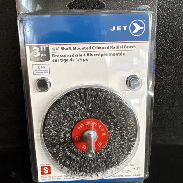 BROSSE ACIER FIL TORSADE 3 PO COARSE 1/4 ARBRE