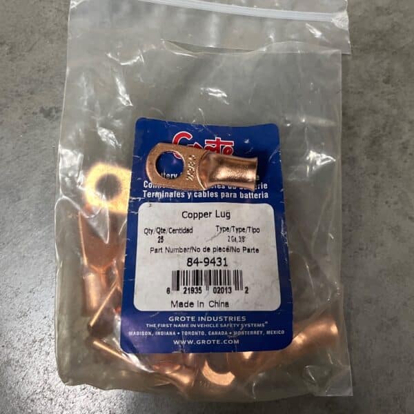 COPPER LUG / TERMINAL BATTERIE 2GA 3/8