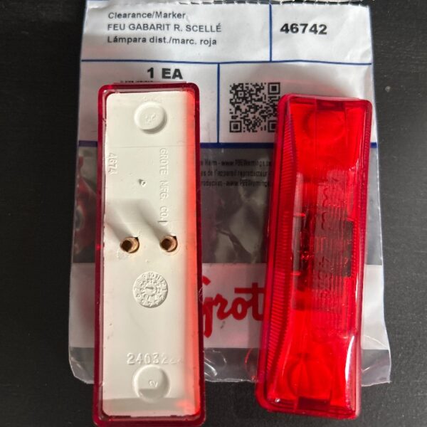 FEU RECTANGULAIRE ROUGE (DOUBLE) GROTE