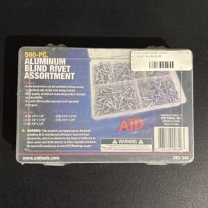 ASSORTIMENT RIVET EN ALUMINUM 500 PIECES