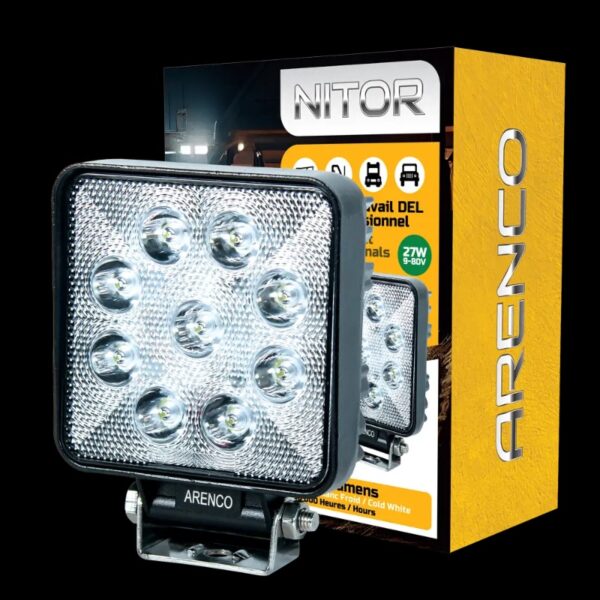 LUMIERE DE TRAVAIL LED 9 LED ANGLE 30 DEGRES