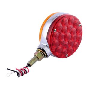 LUMIERE RONDE LED 2 FACES ROUGE / AMBRE ( V338-2 )
