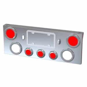 PANNEAU CENTRAL ARRIERE LUMIERES/PLAQUE CHROME