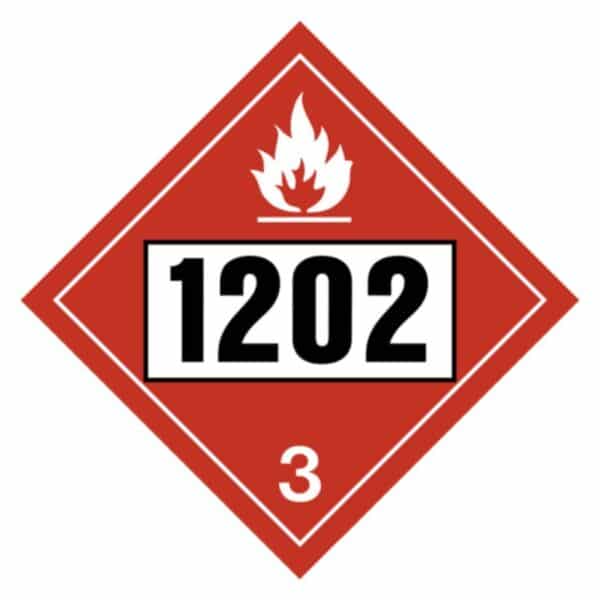PLACARD PLASTIQUE 1202 DIESEL FUEL HUILE