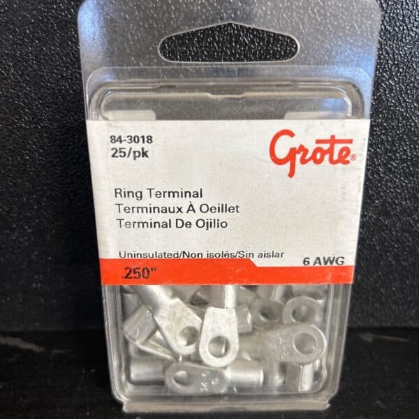 TERMINAL ANNEAU 6GA 1/4'' PAQUET DE 25