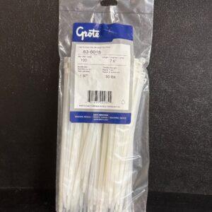 SERRES-CABLE STD 7 1/4 POUCES BLANCS (100) / TIE WRAP