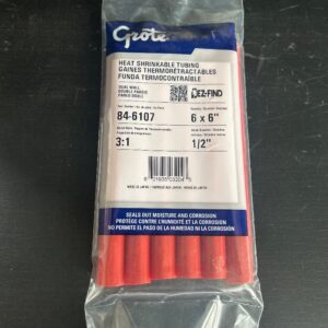 SHRINK/TUBE FONDANT ROUGE 1/2 (PK 6)