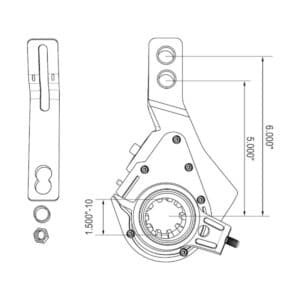 SLAQUE ADJUSTER 5-6 PO X 1.5 X 10 SPLINES
