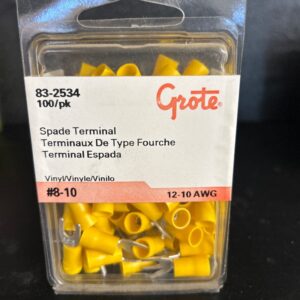 TERMINAUX FOURCHE JAUNE 12-10GA VIS #8-10 PAQUET 100