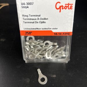 TERMINAL NON-ISOLE ROND 16-14GA TROU 1/4 (50PK)
