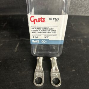 CONNECTEUR CUIVRE PLAQUE 4GA TROU 3/8 PAQUET DE 2