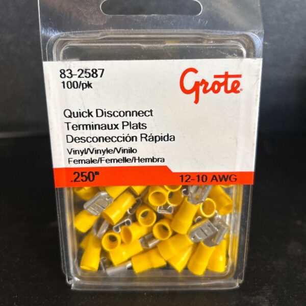 TERMINAL PLAT 12-10GA FEMELLE NYLON JAUNE PAQUET 100
