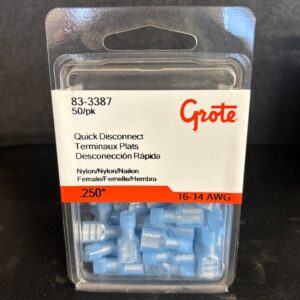 TERMINAL PLAT 16-14 GA FEMELLE NYLON BLEU PAQUET 50