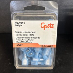 TERMINAL PLAT MALE BLEU 16-14 GA PAQUET 50