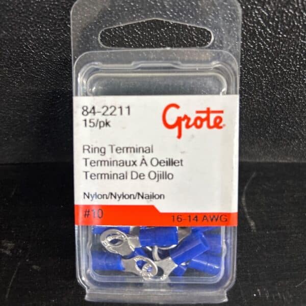 TERMINAL ROND BLEU 16-14 GA TROU #10 NYLON PAQUET 15