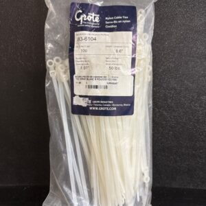 TIE WRAP BLANC 8 -1/2 POUCES (100) / SERRE-CABLES
