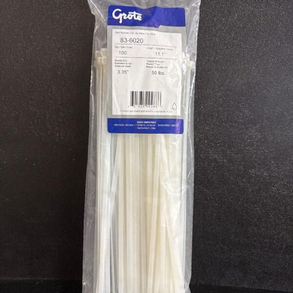 TIE WRAP BLANC 11-3/4 POUCES (100) / SERRES-CABLE NYLON