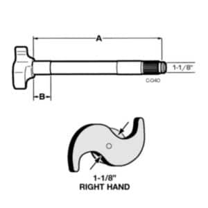 CAM DE FREINS DROIT 10 SPLINES X 11-1/2 POUCES