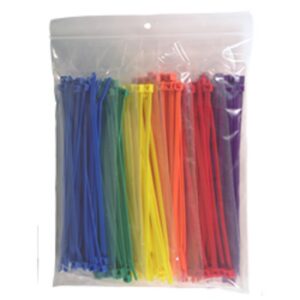 TIE WRAP/ATTACHES DE NYLON 7.5 PO 6 COULEUR ASSORTIES