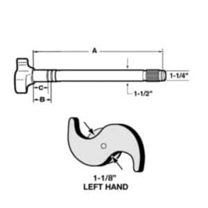 CAM DE FREINS GAUCHE 28 SPLINES X 24-1/6 POUCES