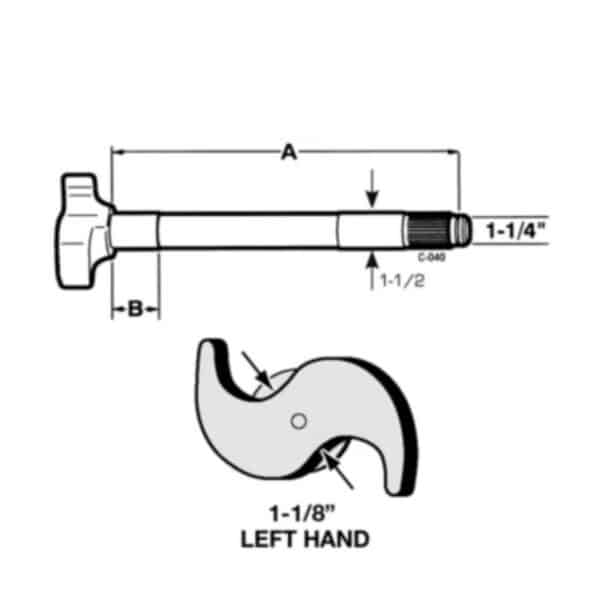 CAM DE FREINS GAUCHE 28 SPLINES X 11-13/64 POUCES