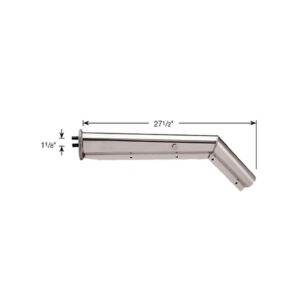 SUPPORT GARDE-BOUE ANGLE CHROME PAIRE 1-1/2