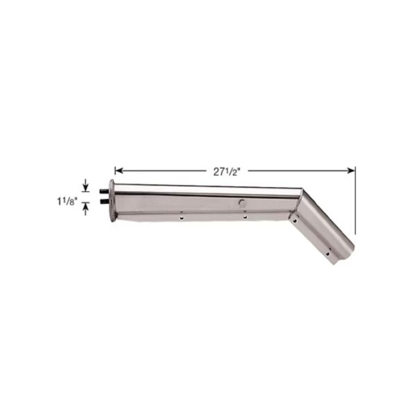 SUPPORT GARDE-BOUE ANGLE CHROME PAIRE 1-1/2