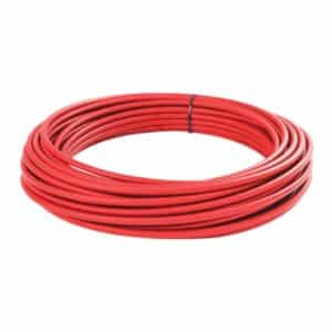 BOYAU A AIR NYLON 1/4 ROUGE (VENDU AU PIED)
