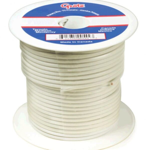 FIL ELECTRIQUE BLANC 7.5 M 18 GA