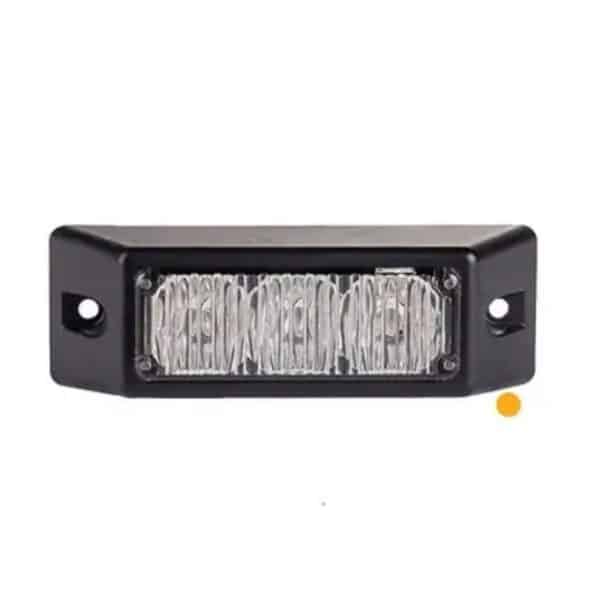 LUMIERE STROBE 4 POUCES RECTANGLE 9V-36V AMBRE