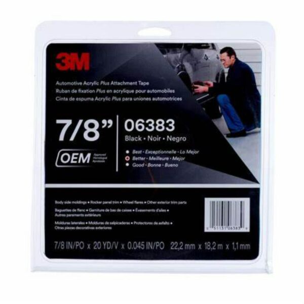 RUBAN AUTOCOLLANT 2 COTES 3M / 7/8 PO / VENDU AUX POUCES