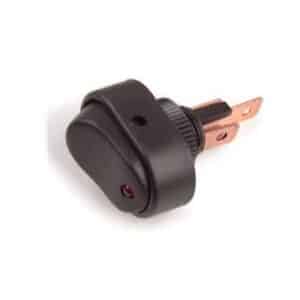COMMUTATEUR A BASCULE LED 30AMP 3 BORNES 1/2 ROUGE