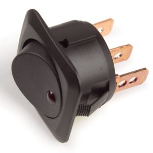 COMMUTATEUR BASCULE LED 25AMP 3 BORNES 7/8 JAUNE