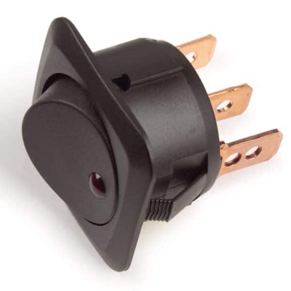 COMMUTATEUR BASCULE LED 25AMP 3 BORNES 7/8 JAUNE