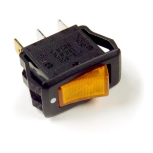 COMMUTATEUR ON/OFF FLUORESCENT 20 AMP AMBRE