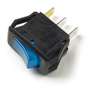 COMMUTATEUR ON/OFF FLUORESCENT 20AMP BLEUE