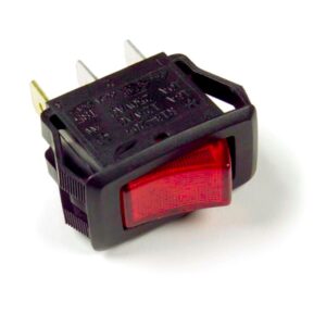 COMMUTATEUR ON/OFF FLUORESCENT 20AMP ROUGE