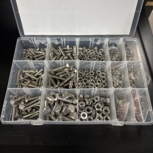 ENS. BOLT-NUT-WASHER STAINLESS 500 PCS METRIQUES