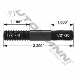 GOUJON / STUD ESSIEU 1/2-13 X 1/2-20