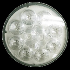 LUMIERE RONDE 4'' CLAIRE/ROUGE PLUG RONDE